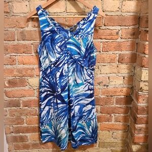 TOMMY BAHAMA Linen Tropical Floral Print Dress 0